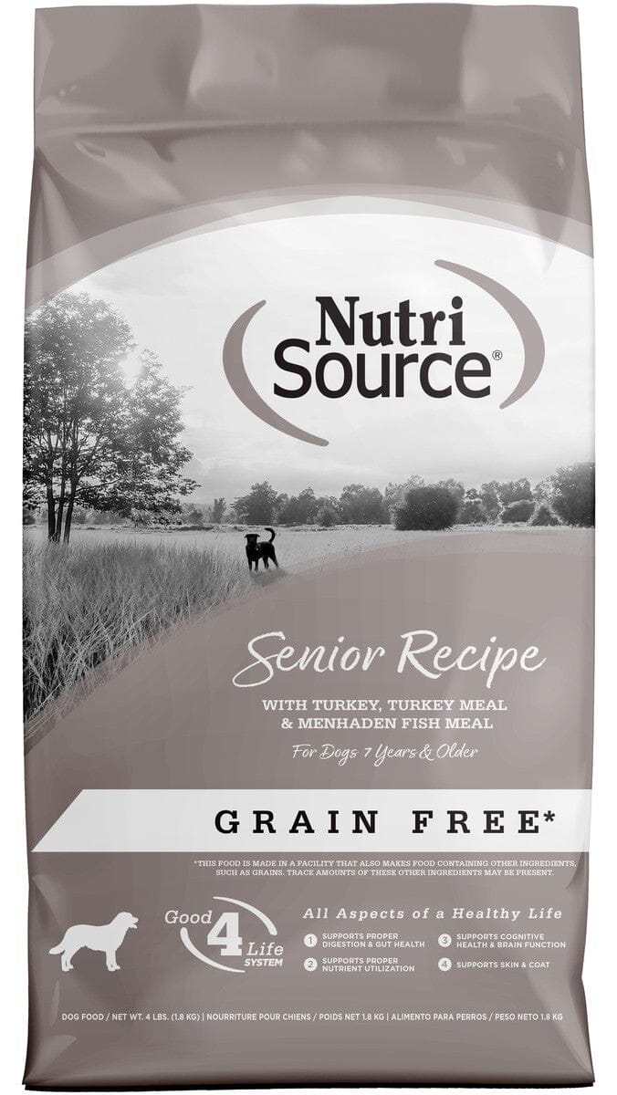 Nutrisource Grain-Free Turkey and Menhaden Senior Formula Dry Dog Food - 4 Lbs Default Title