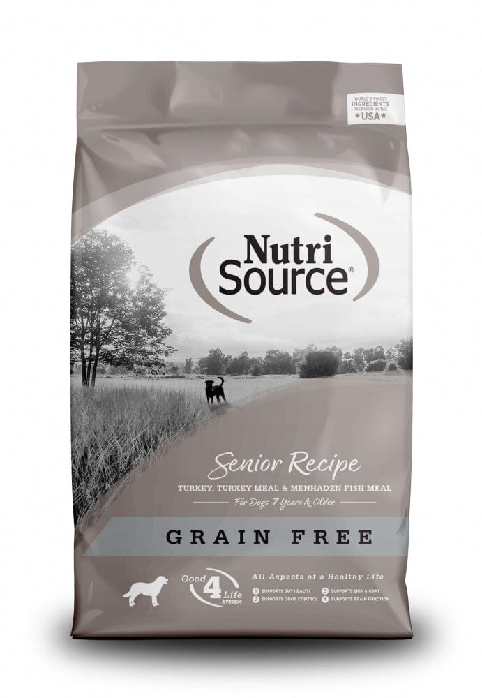 Nutrisource Grain-Free Turkey and Menhaden Senior Formula Dry Dog Food 26 Pounds