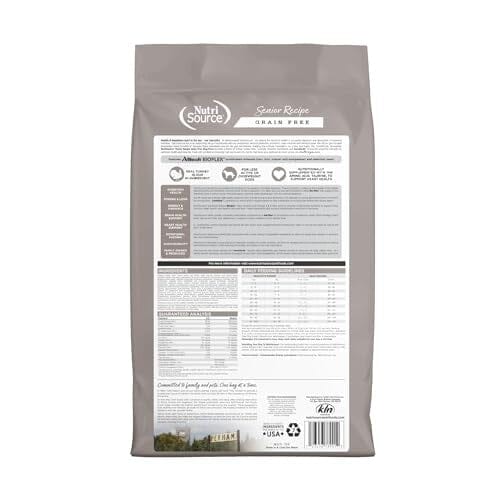 Nutrisource Grain-Free Turkey and Menhaden Senior Formula Dry Dog Food