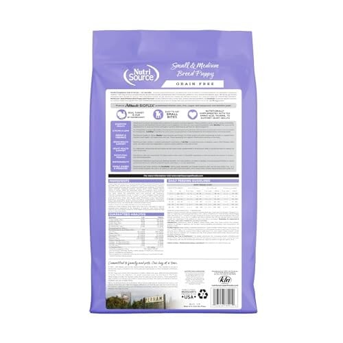 Nutrisource Grain-Free Turkey Whitefish and Menhaden Small and Medium Breed Puppy Dry Dog Food
