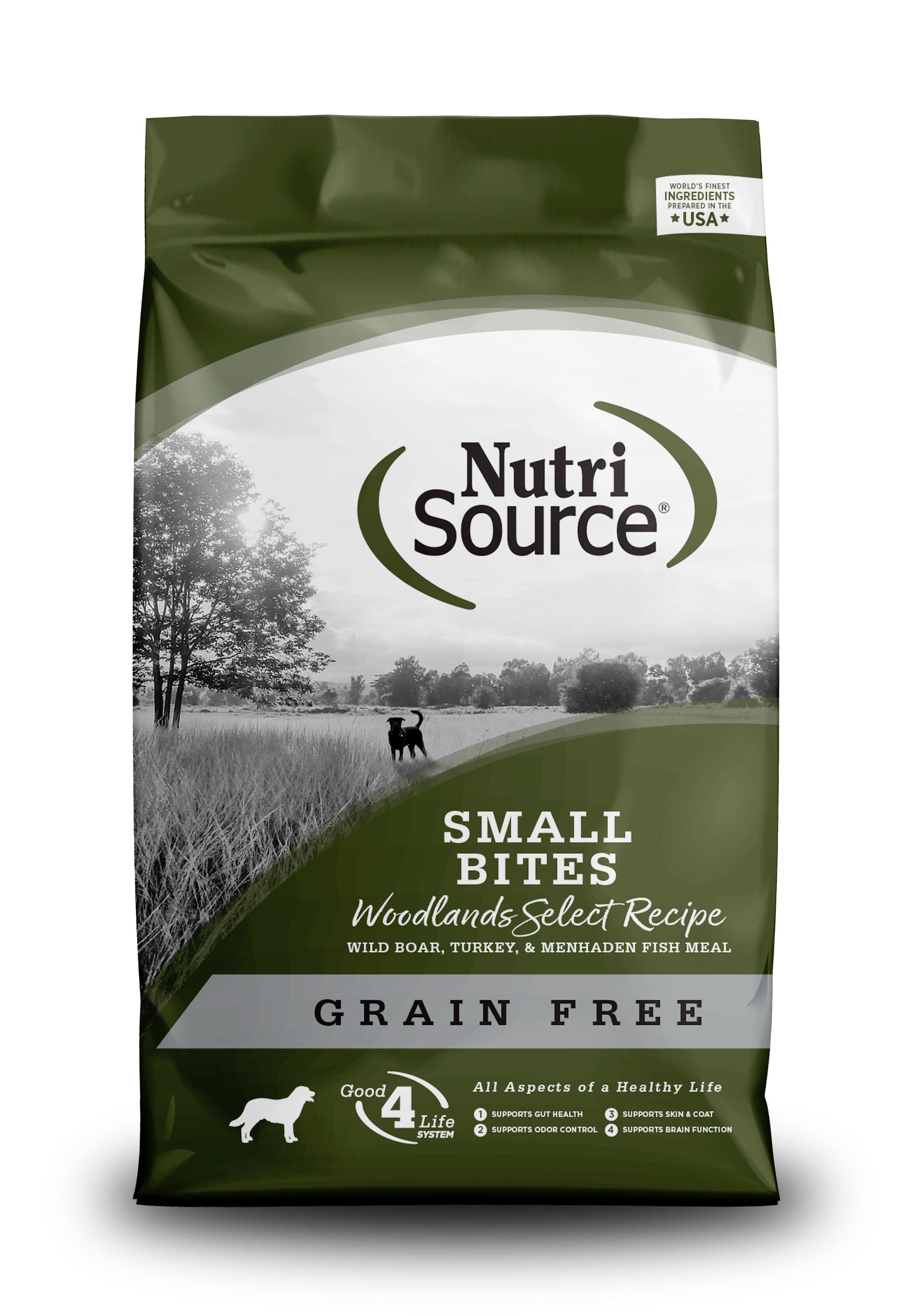 Nutrisource Grain Free Woodlands Select Small Bites (8 per bale) Boar and Turkey Dry Dog Food - 5 lb Bag  