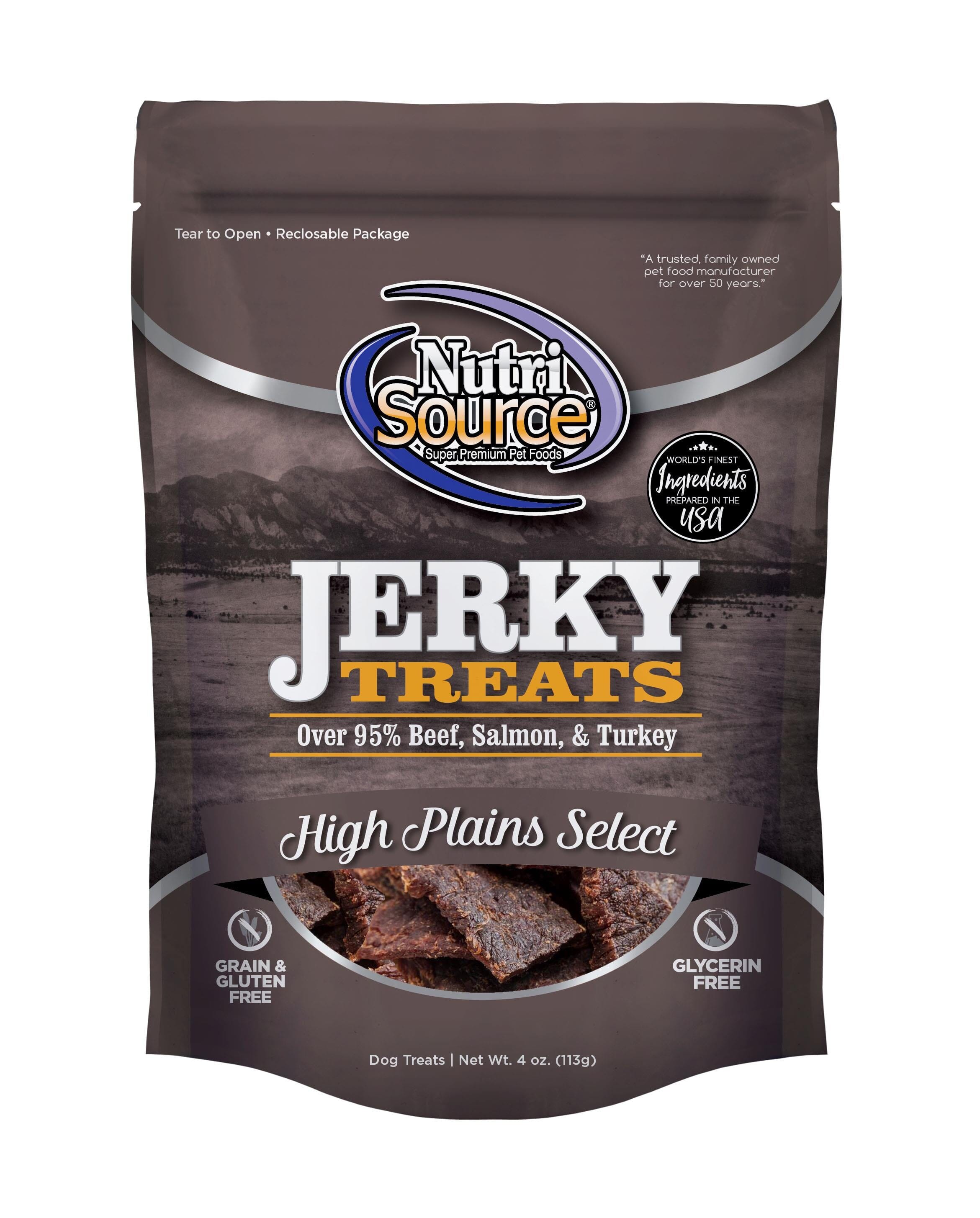 Nutrisource High Plains Jerky Dog Treats - 4 oz  