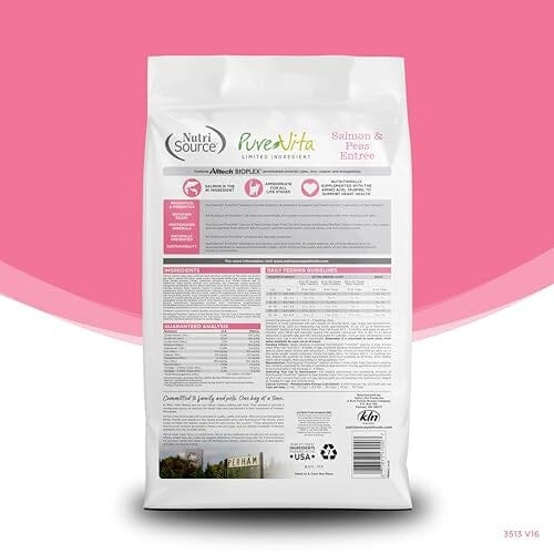 Nutrisource PureVita Grain-Free Limited Ingredient Salmon and Peas Entrée Dry Cat Food - 12 Lbs