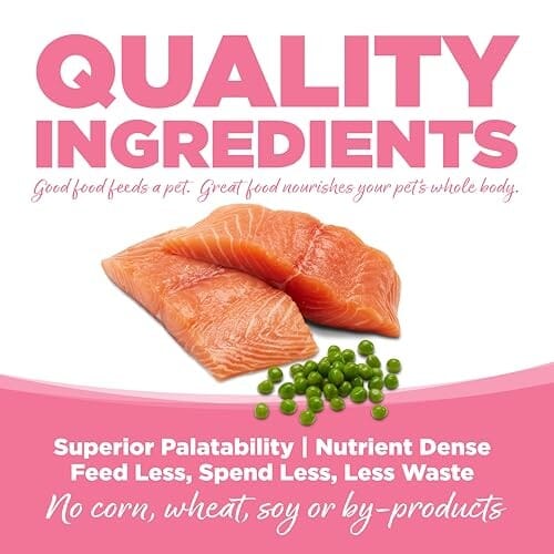 Nutrisource PureVita Grain-Free Limited Ingredient Salmon and Peas Entrée Dry Cat Food - 12 Lbs