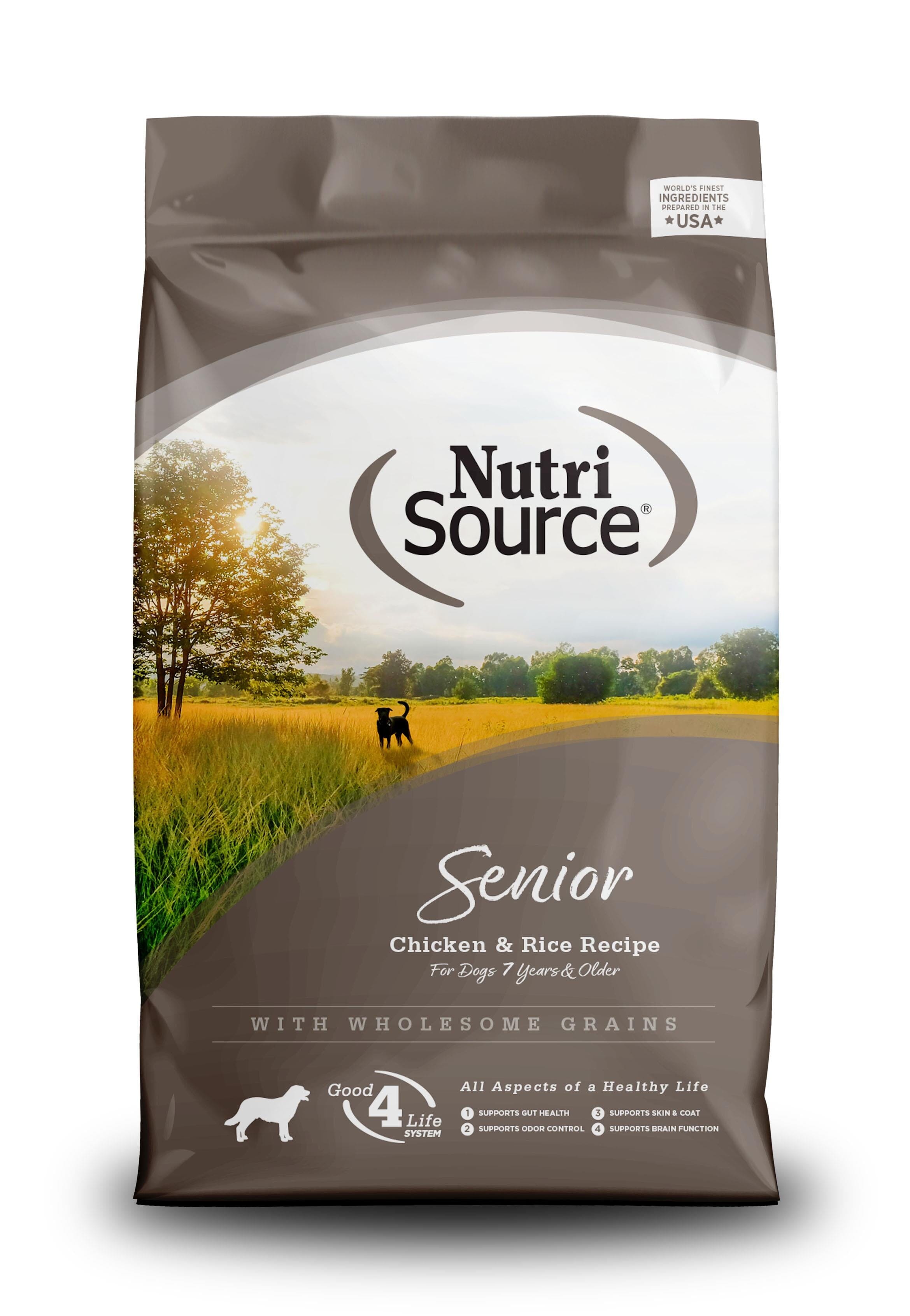 Nutrisource Senior Chicken & Rice Dry Dog Food - 15 lb Bag  