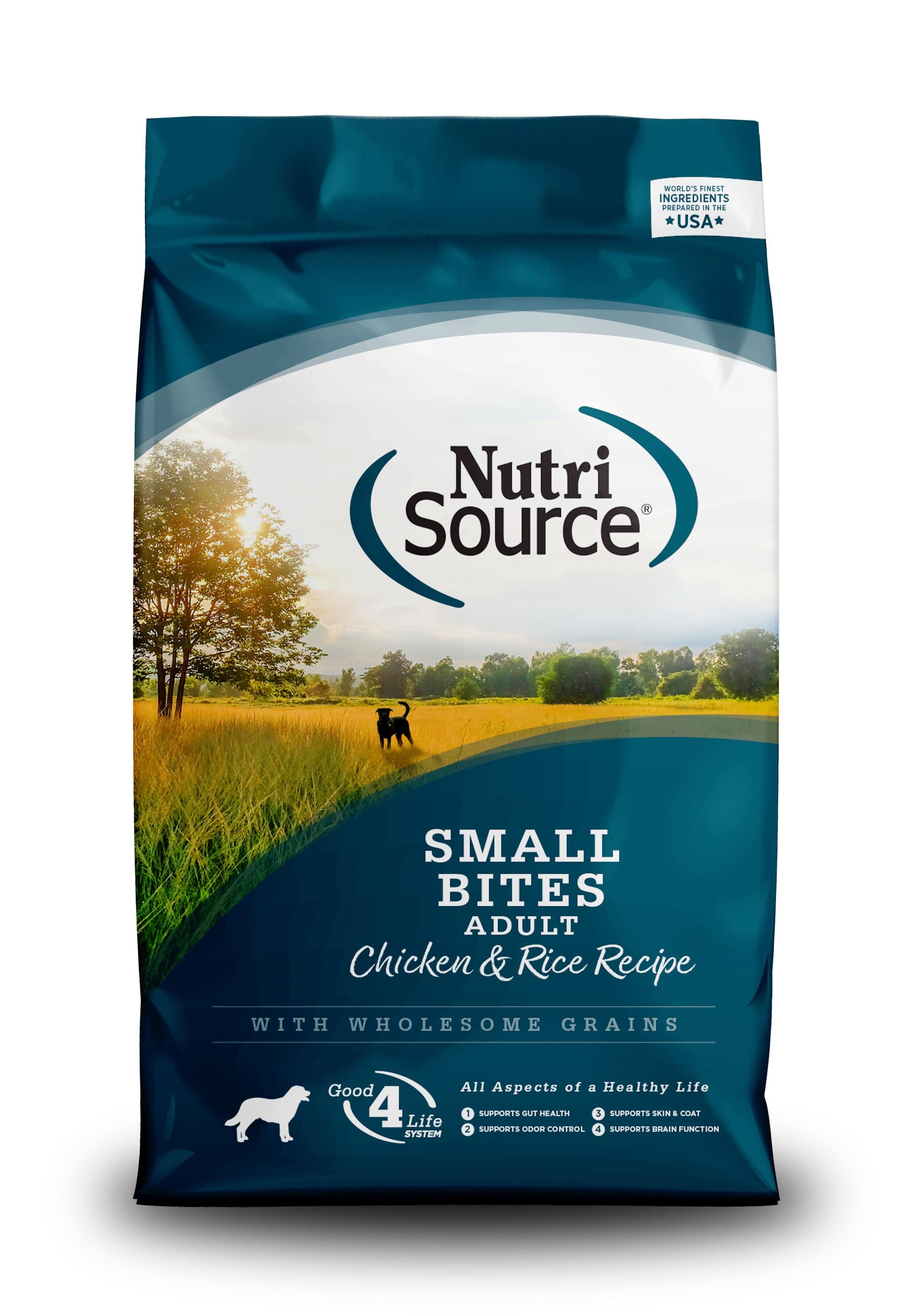 Nutrisource Small Bites Adult Chicken & Rice (8 Per Bale) Dry Dog Food - 5 lb Bag  