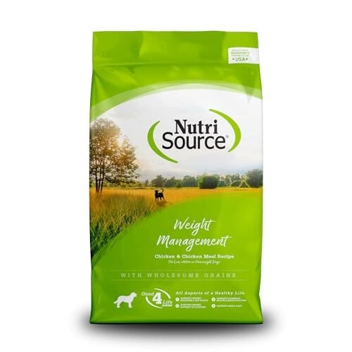 Nutrisource Weight Management Chicken and Chicken Meal with Wholesome Grains Dry Dog Food - 12 Lbs Default Title