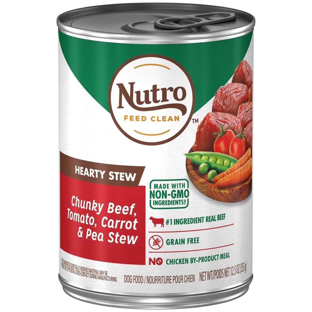 Nutro Grain-Free Hearty Stew Chunky Beef Tomato Carrot and Peas in Gravy Canned Dog Food - 12.5 Oz - Case of 12 Default Title