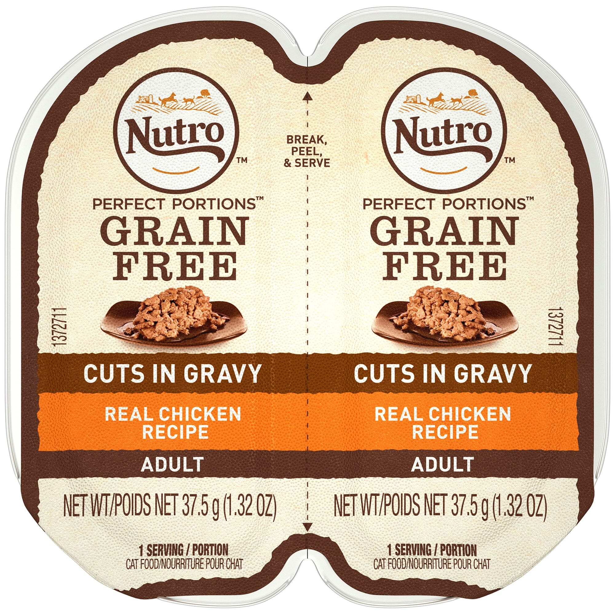Nutro Grain-Free Perfect Portions Chicken Cuts in Gravy Adult Wet Cat Food Trays - 2.65 Oz - Case of 24 Default Title