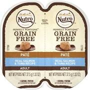 Nutro Grain-Free Perfect Portions Salmon and Tuna Pate Adult Wet Cat Food Trays - 2.6 Oz - Case of 24 Default Title