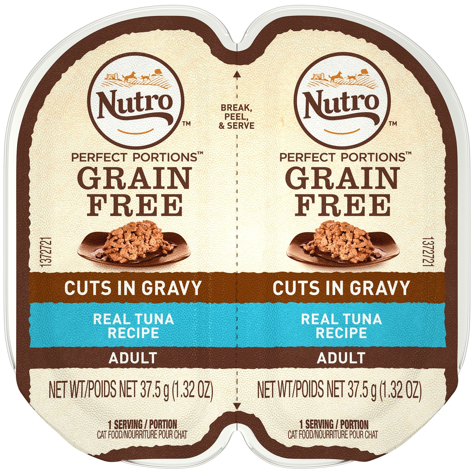 Nutro Grain-Free Perfect Portions Tuna Cuts in Gravy Adult Wet Cat Food Trays - 2.65 Oz - Case of 24 Default Title