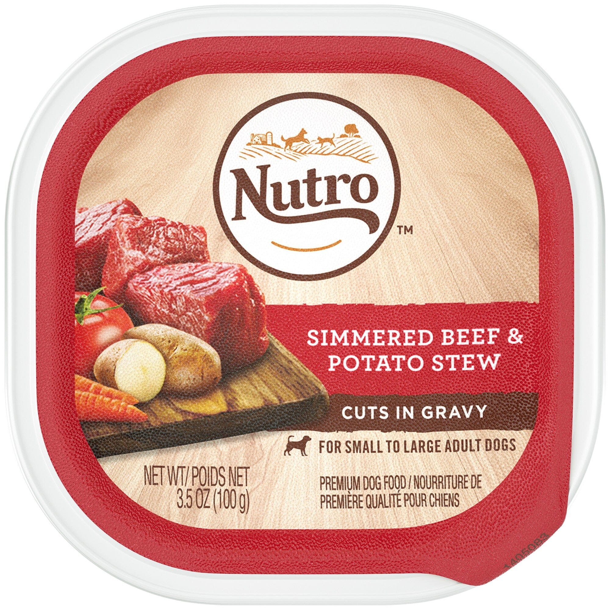 Nutro Grain-Free Simmered Beef and Potato Stew Cuts in Gravy Wet Dog Food Trays - 3.5 Oz - Case of 24 Default Title
