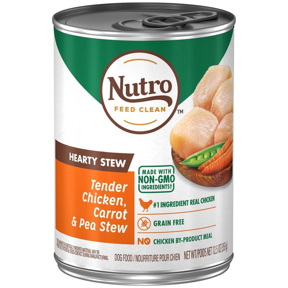 Nutro Greain-Free Hearty Stew Tender Chicken Carrot and Pea Stew in Gravy Canned Dog Food - 12.5 Oz - Case of 12 Default Title