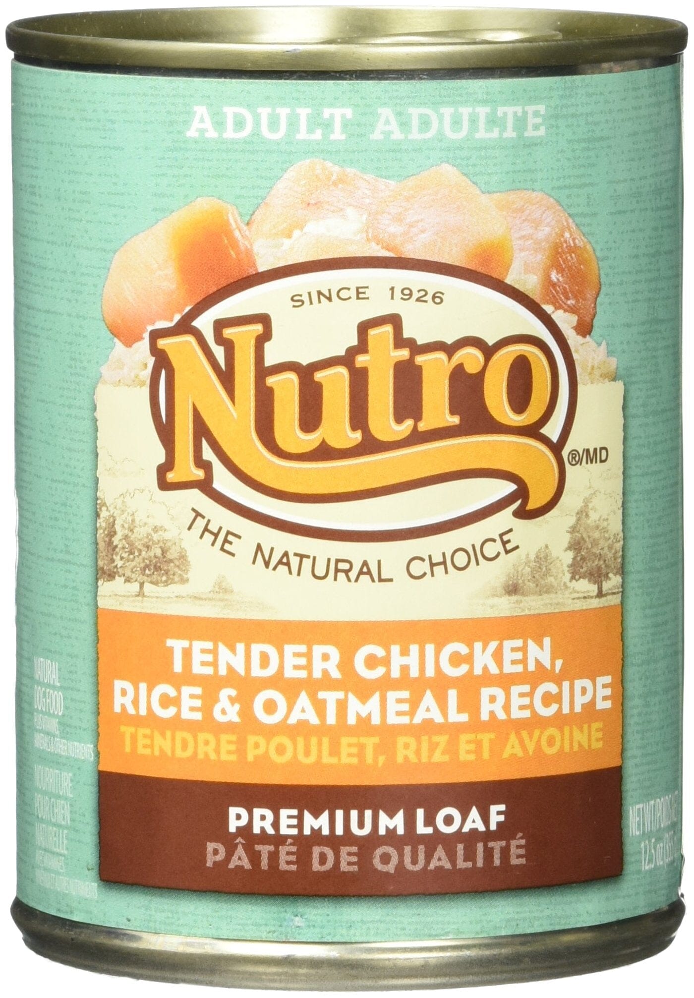 Nutro Premium Loaf Tender Chicken Rice and Oatmeal Canned Dog Food - 12.5 Oz - Case of 12 Default Title