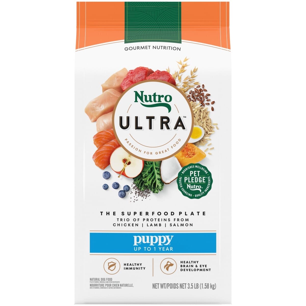Nutro Ultra-High Protein Superfood Plate Chicken Lamb Salmon Puppy Formula Dry Dog Food - 3.5 Lbs Default Title