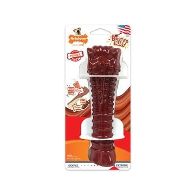 Nylabone Basted Blast Textured Bone Power-Chew Bacon and Steak Flavored Fetch and Chew Dog Toy Extra Large