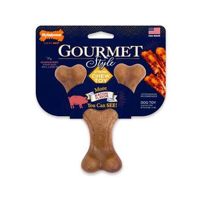 Nylabone Gourmet Style Wish Bone Strong-Chew Bacon Flavored Nylon Chew Dog Toy Small/Regular
