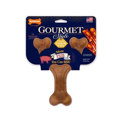 Nylabone Gourmet Style Wish Bone Strong-Chew Bacon Flavored Nylon Chew Dog Toy Large/Giant