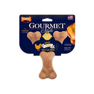 Nylabone Gourmet Style Wish Bone Strong-Chew Chicken Flavored Nylon Chew Dog Toy Small/Regular