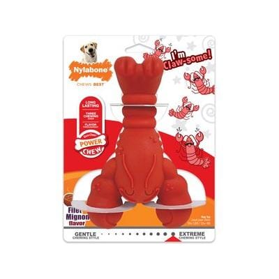 Nylabone Lobster Power-Chew Filet Mignon Flavor Nylon Chew Dog Toy Extra Large/Souper