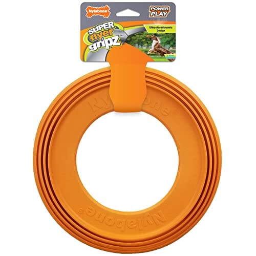 Nylabone Power Play Super Flyer Gripz Disc Interactive Fetch and Floating Rubber Dog Toy Default Title