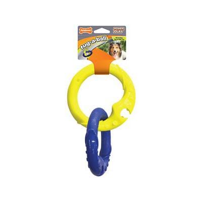 Nylabone Power Play Tug-a-Ball and Ring 2-in-1 Fetch and Tug Interactive Rubber Dog Toy - Large Default Title