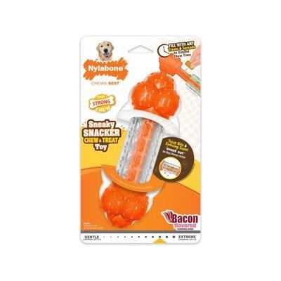Nylabone Sneaky Snacker Durable Bacon Flavored Treat Dispensing Interactive Dog Toy Large/Giant