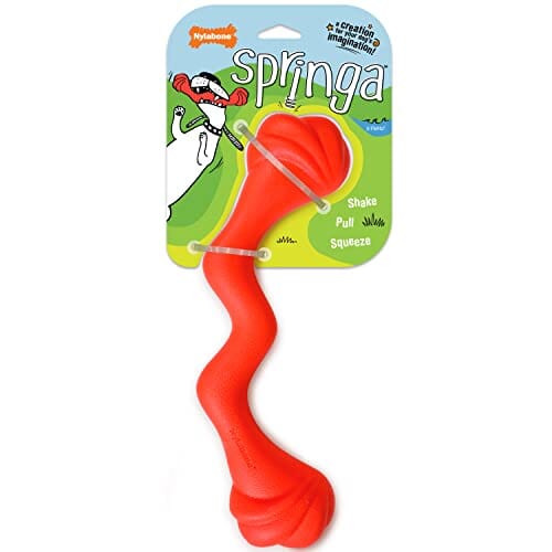 Nylabone Springa Creative Lightweight Flexible and Floating Fetch and Tug Dog Toy Large