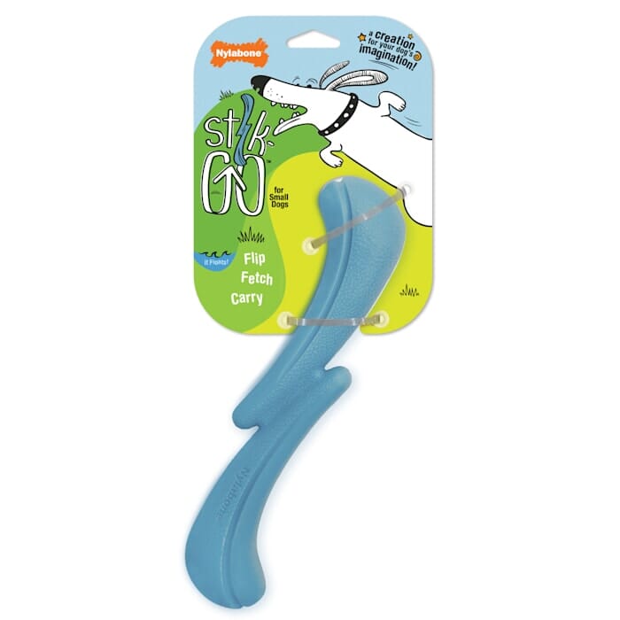 Nylabone Stick-GO Creative Lightweight Flexible and Floating Fetch and Tug Dog Toy Small