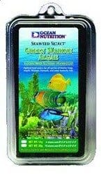 Ocean Nutrition Seaweed Select Green Algea Sheets with Garlic Extract Herbivore Marine Fish Food 4 Count