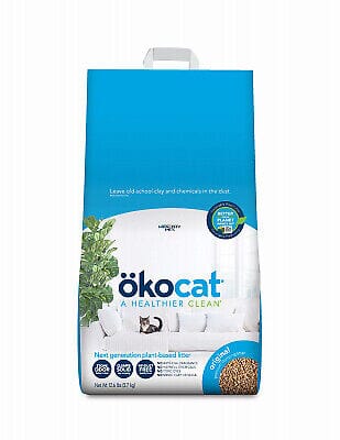 Okocat Premium Original Clumping Natural Wood Plant-Based Cat Litter 12.6 Pounds
