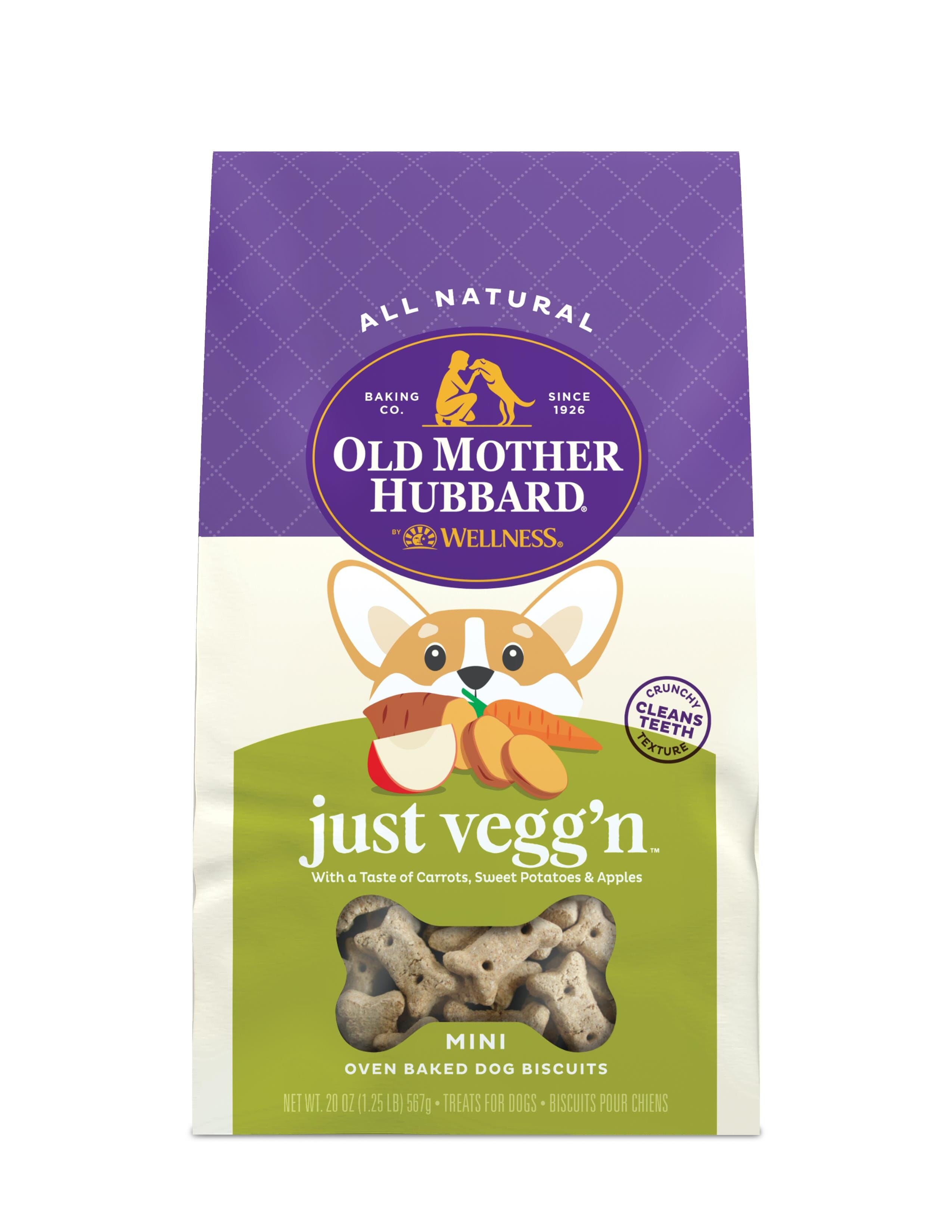 Old Mother Hubbard Crunchy Classic Natural Just VeggN Mini Biscuits Dog Treats  