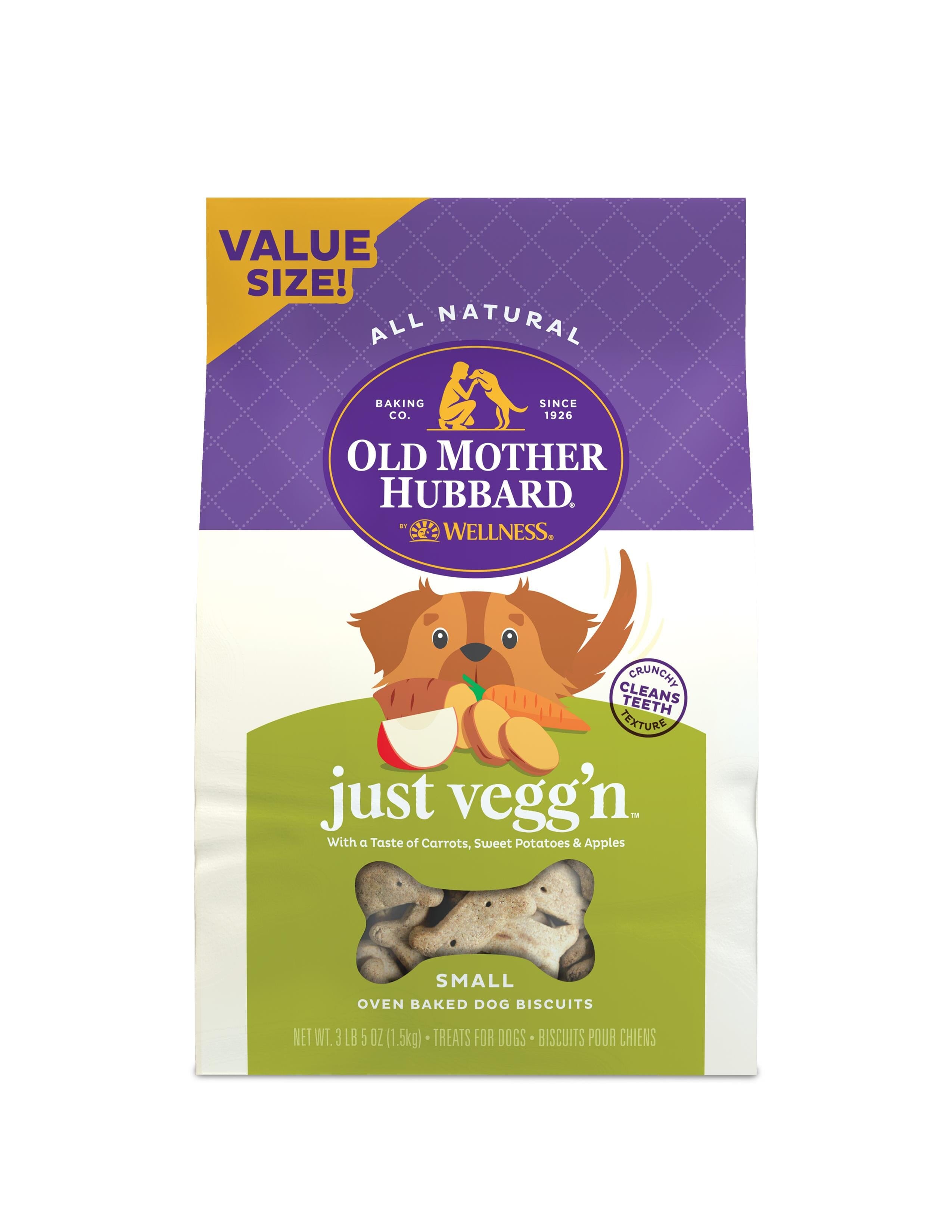 Old Mother Hubbard Crunchy Classic Natural Just Veg'N Biscuits Dog Treats  