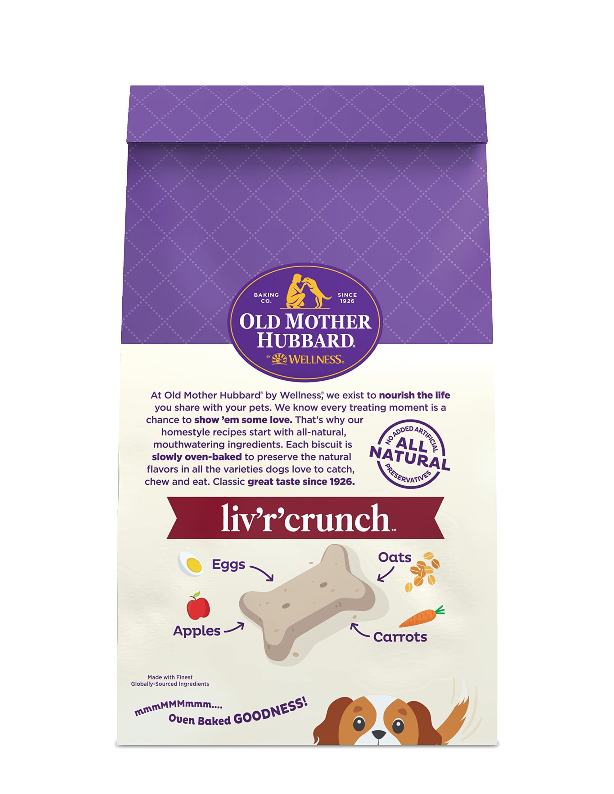 Old Mother Hubbard Liv'R'Crunch Carrot Liver and Apple Mini Baked Dog Biscuits - 20 Oz  