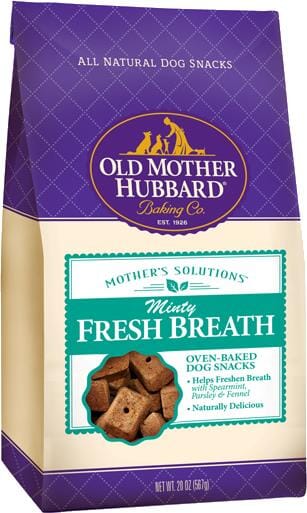 Old Mother Hubbard Mothers Solutions Crunchy Natural Minty Fresh Breath Recipe Biscuits Dog Treats  