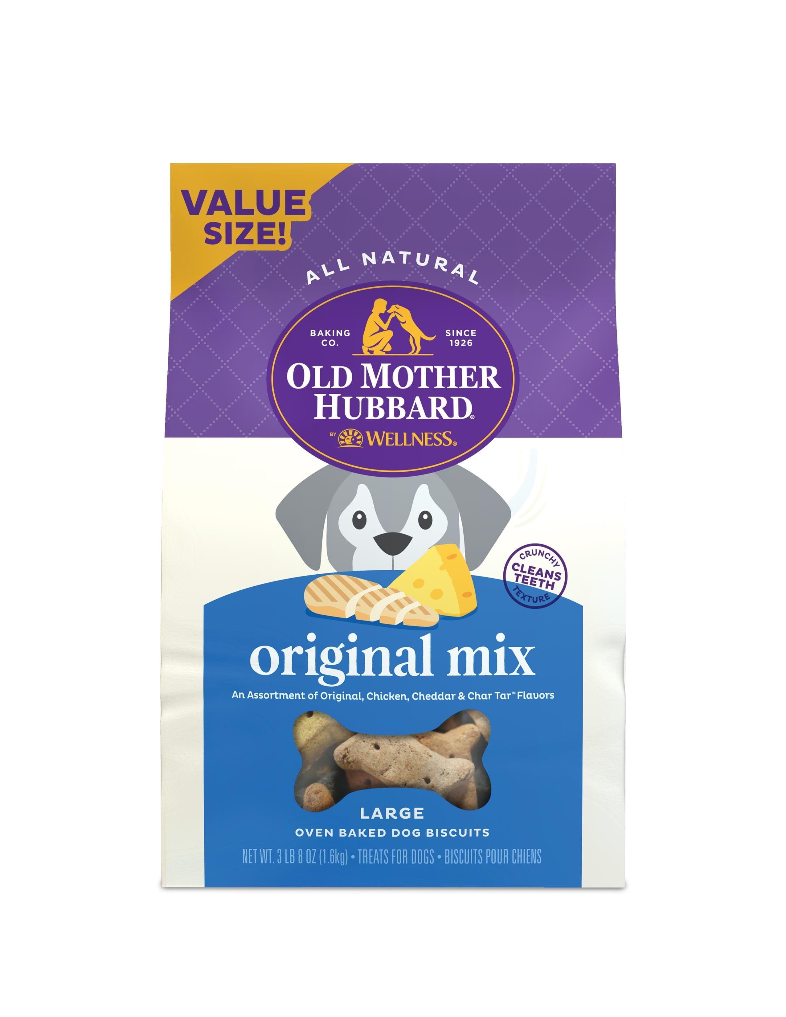 Old Mother Hubbard Mothers Solutions Crunchy Natural Original Assortment Large Biscuits Dog Treats  