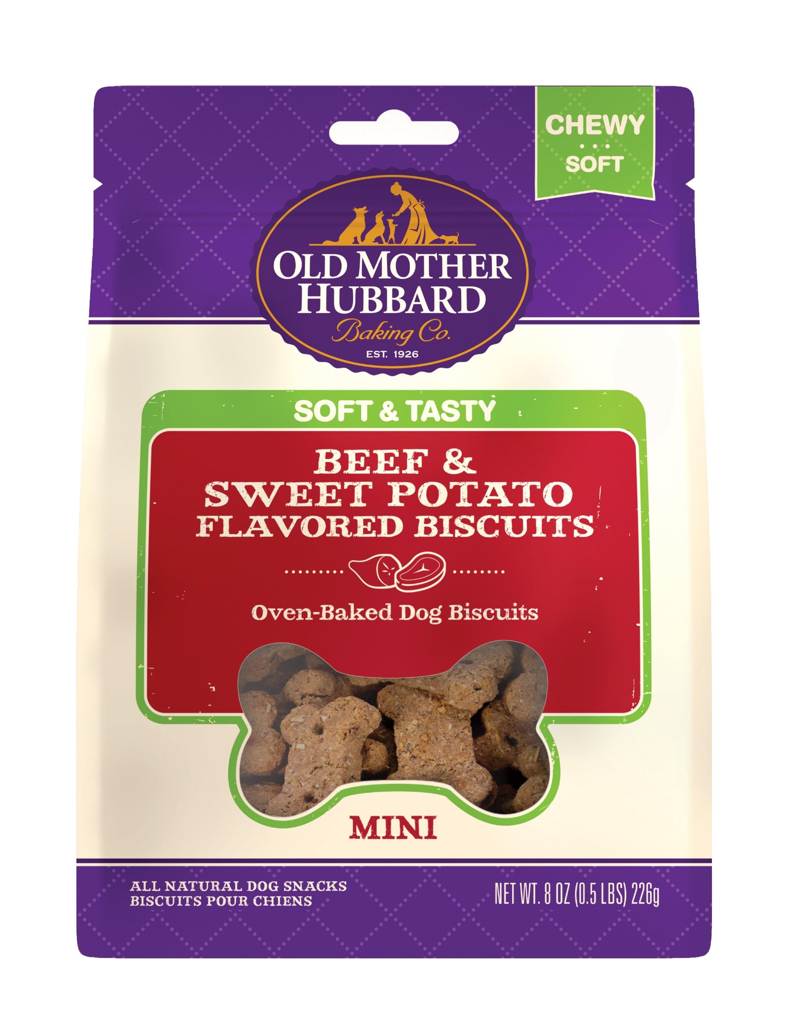 Old Mother Hubbard Soft and Tasty Beef and Sweet Potato Mini Baked Dog Discuits - 8 Oz  