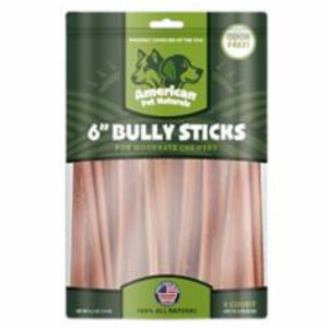 American Pet Naturals Grain-Free Dog Bully Sticks - 6 Inch - 6 Pack