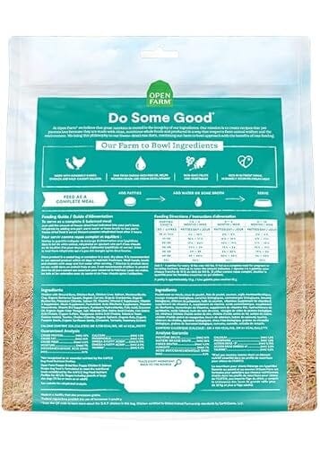 Open Farm Chicken and Salmon Patties Puppy Freeze-Dried Raw Dog Food - 10.5 Oz