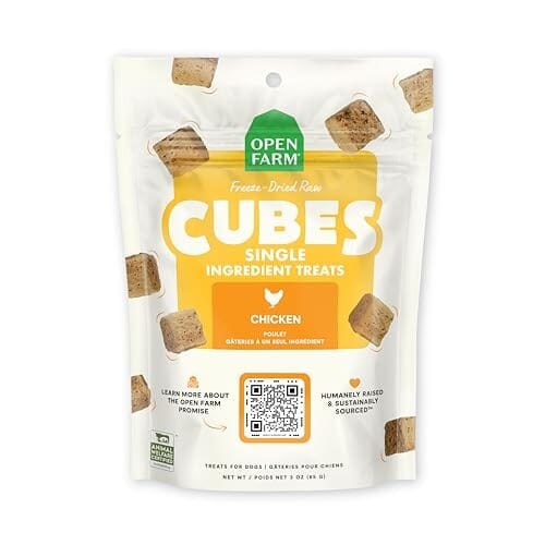 Open Farm Cubes Single-Ingredient Chicken Freeze-Dried Raw Dog Treats - 3 Oz Default Title