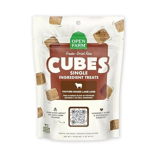 Open Farm Cubes Single-Ingredient Pasture-Raised Lamb Liver Freeze-Dried Raw Dog Treats - 3 Oz Default Title