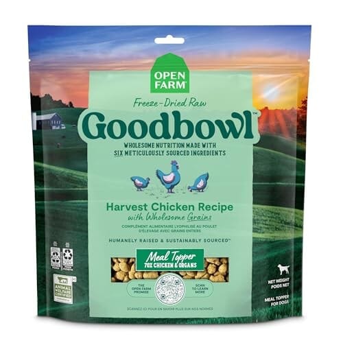 Open Farm Goodbowl Chicken with Wholesome Grains Freeze-Dried Raw Dog Food or Topper 46 Ounce