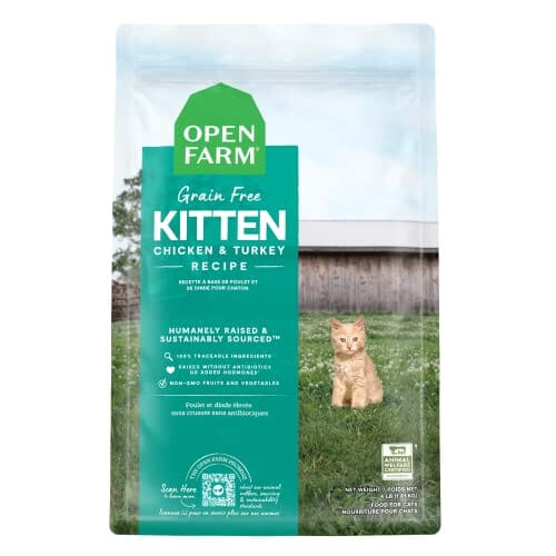 Open Farm Grain-Free Chicken and Turkey Kitten Recipe Dry Cat Food - 4 Lbs