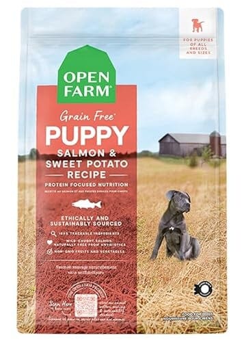 Open Farm Grain-Free High-Protein Salmon and Sweet Potato Puppy Formula Dry Dog Food - 4 Lbs Default Title