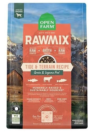 Open Farm Grain-Free RawMix Tide and Terrain Beef Pollock Salmon Freeze-Dried Raw and Broth Coated Dry Dog Food - 3.5 Lbs Default Title