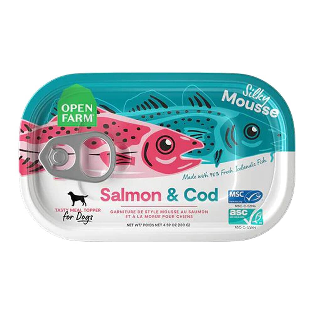 Open Farm Grain-Free Silky Mousse Icelandic Salmon and Cod Canned Dog Food Topper - 4.59 Oz - Case of 12 Default Title