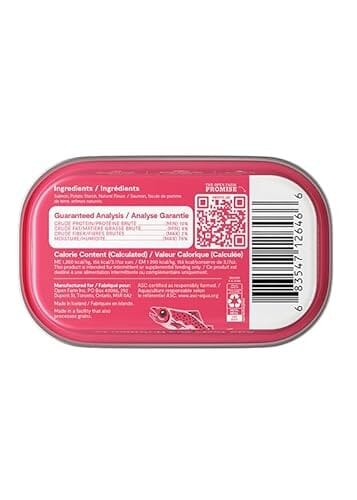 Open Farm Grain-Free Silky Mousse Icelandic Salmon Canned Cat Food Topper - 3.17 Oz - Case of 17