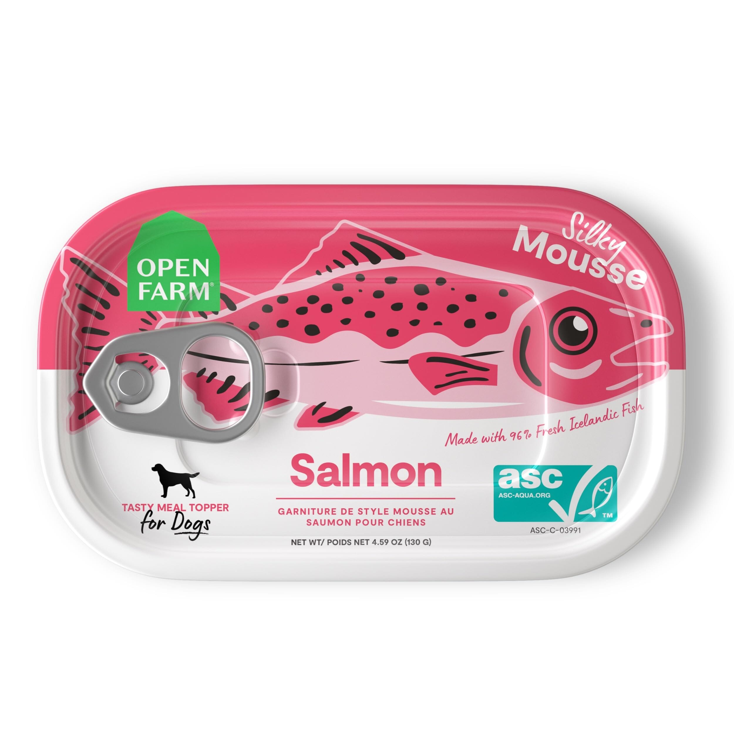 Open Farm Grain-Free Silky Mousse Icelandic Salmon Canned Dog Food Topper - 4.59 Oz - Case of 12 Default Title