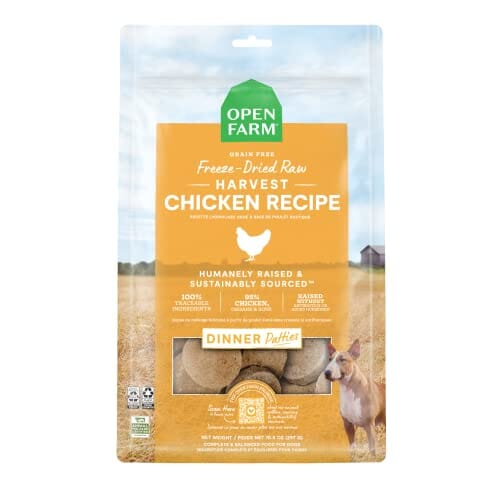 Open Farm Harvest Chicken Patties Freeze-Dried Raw Dog Food - 17.5 Oz