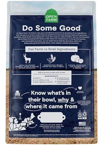 Open Farm High-Protein New Zealand Venison and Ancient Grains Dry Dog Food - 22 Lbs